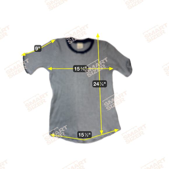 Baldwin Kansas City Womens Striped Short Sleeve Crew Neck T-Shirt Size Medium - Picture 4 of 5